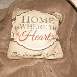 Monogram throw pillow cover